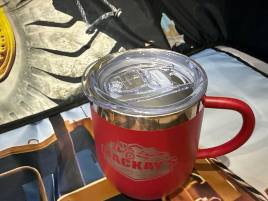 Stainless tumbler with handle (Red)