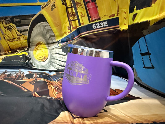 Stainless tumbler with handle (purple)